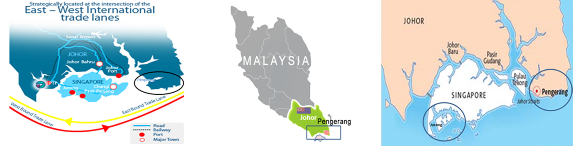 Strategic Location at the South - East tip of Peninsular Malaysia